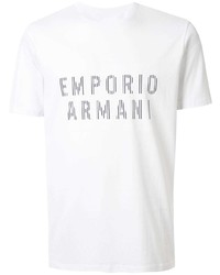 Emporio Armani Line Logo Print T Shirt