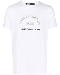 Karl Lagerfeld Logo Embossed T Shirt