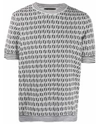 Fendi Logo Intarsia T Shirt