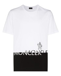 Moncler Logo Print Colour Block T Shirt