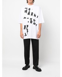 Marni Logo Print Cotton T Shirt