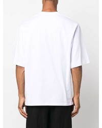 MSGM Logo Print Cotton T Shirt