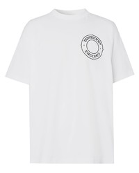 Burberry Logo Print Cotton T Shirt