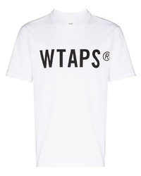 WTAPS Logo Print Cotton T Shirt