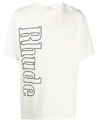 Rhude Logo Print Cotton T Shirt