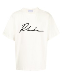 Rhude Logo Print Cotton T Shirt