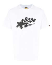 A Bathing Ape Logo Print Cotton T Shirt