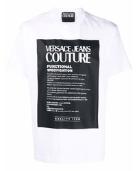 VERSACE JEANS COUTURE Logo Print Cotton T Shirt