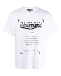 VERSACE JEANS COUTURE Logo Print Cotton T Shirt