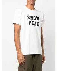 Snow Peak Logo Print Crew Neck T Shirt