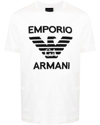 Emporio Armani Logo Print Crew Neck T Shirt