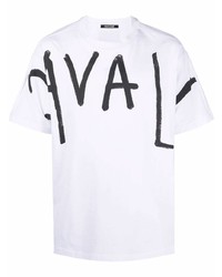 Roberto Cavalli Logo Print Crew Neck T Shirt