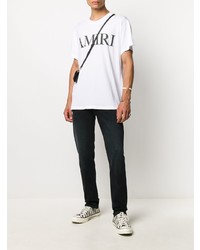 Amiri Logo Print Crewneck T Shirt