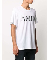 Amiri Logo Print Crewneck T Shirt