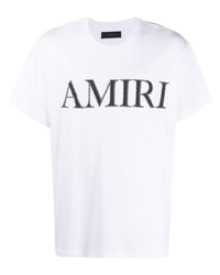 Amiri Logo Print Crewneck T Shirt