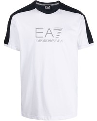 Ea7 Emporio Armani Logo Print Detail T Shirt