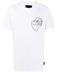 Philipp Plein Logo Print Round Neck T Shirt