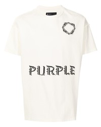 purple brand Logo Print Short Sleeve T Shirt