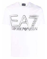 Ea7 Emporio Armani Logo Print Short Sleeve T Shirt