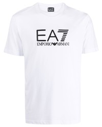 Ea7 Emporio Armani Logo Print Short Sleeve T Shirt