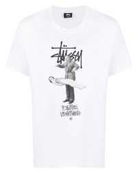 Stussy Logo Print Short Sleeved T Shirt