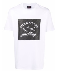 Paul & Shark Logo Print Short Sleeved T Shirt