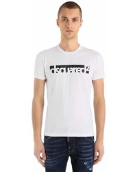 DSQUARED2 Logo Printed Cotton Jersey T Shirt