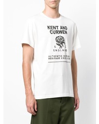 Kent & Curwen Logo Rose Band Printed T Shirt