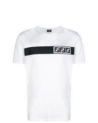 Fendi Logo Stripe T Shirt