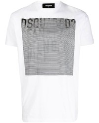 DSQUARED2 Logo Striped Square T Shirt