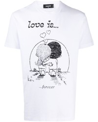 DSQUARED2 Love Is Forever Printed T Shirt