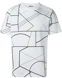 McQ by Alexander McQueen Mcq Alexander Mcqueen Linear Angle Print T Shirt