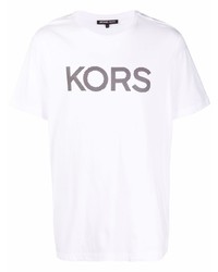 Michael Kors Michl Kors Striped Logo T Shirt