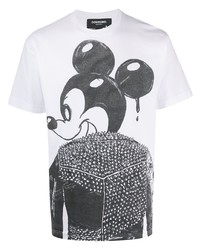DOMREBEL Mickey Mouse Print T Shirt
