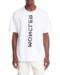 MONCLER GRENOBLE Mirror Logo Graphic Cotton T Shirt