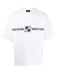 We11done Mirror Logo Print T Shirt