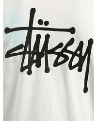 Stussy Mist Printed Cotton Jersey T Shirt