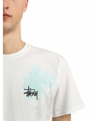 Stussy Mist Printed Cotton Jersey T Shirt