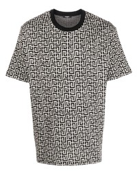 Balmain Monogram Pattern T Shirt