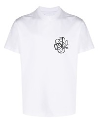 Soulland Monogram Print Crew Neck T Shirt