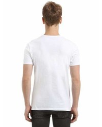 Roberto Cavalli Moon Logo Print Cotton Jersey T Shirt
