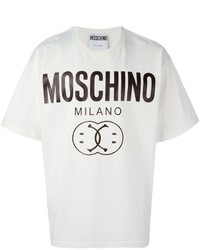 Moschino Smiley And Logo Print T Shirt