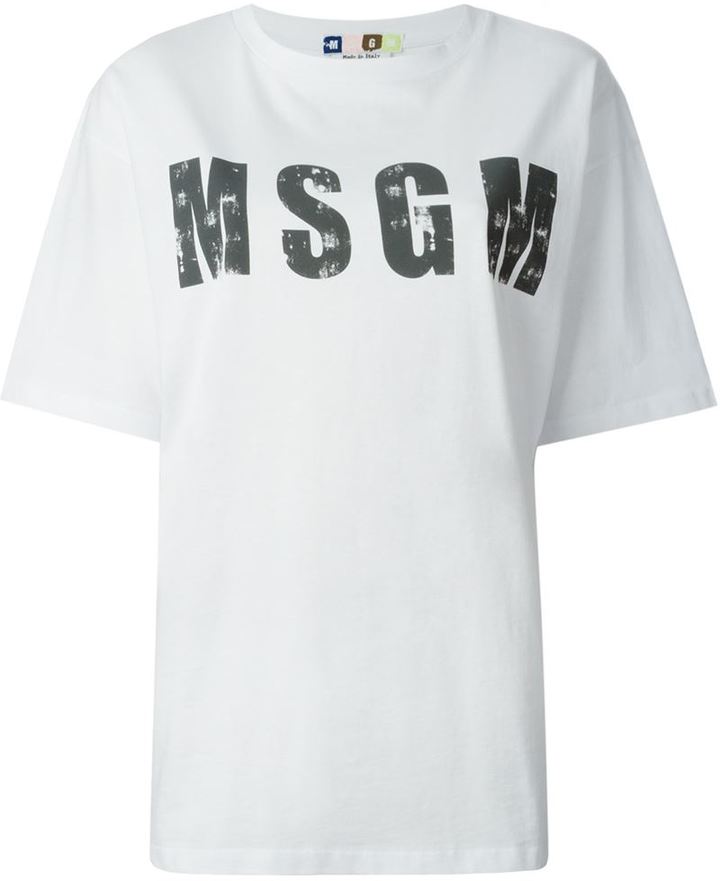 MSGM Logo Print T Shirt, $72 | farfetch.com | Lookastic