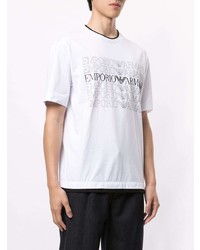 Emporio Armani Multi Logo Print T Shirt