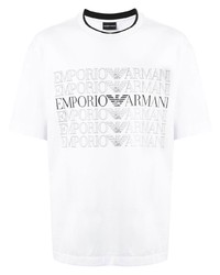 Emporio Armani Multi Logo Print T Shirt