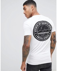 ASOS DESIGN Muscle Fit T Shirt With Maryland City Back Print