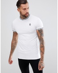 Gym King Muscle Tipped T Shirt In White