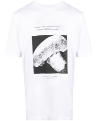 Oamc Mushroom Print Cotton T Shirt