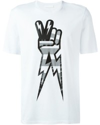 Neil Barrett Peace Sign Print T Shirt