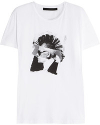 Karl Lagerfeld Never Mind Printed Cotton T Shirt